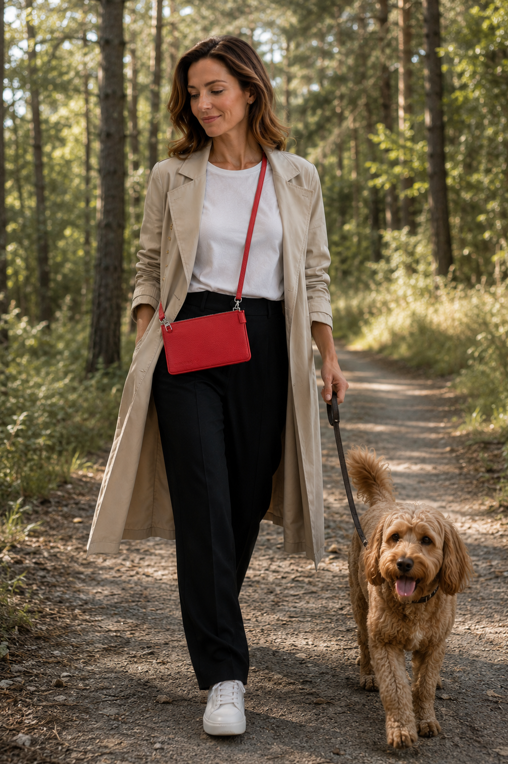 kleine Tasche Alltag, kleine rote Tasche, kleine Umhängetasche, kleine Crossbodybag, Handytasche rot