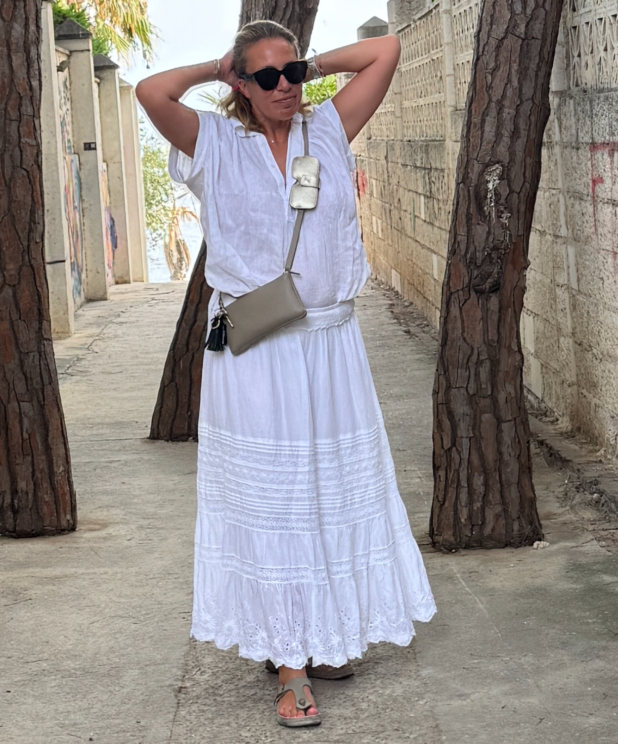 kleine Tasche in taupe, minibag taupe, minitasche taupe