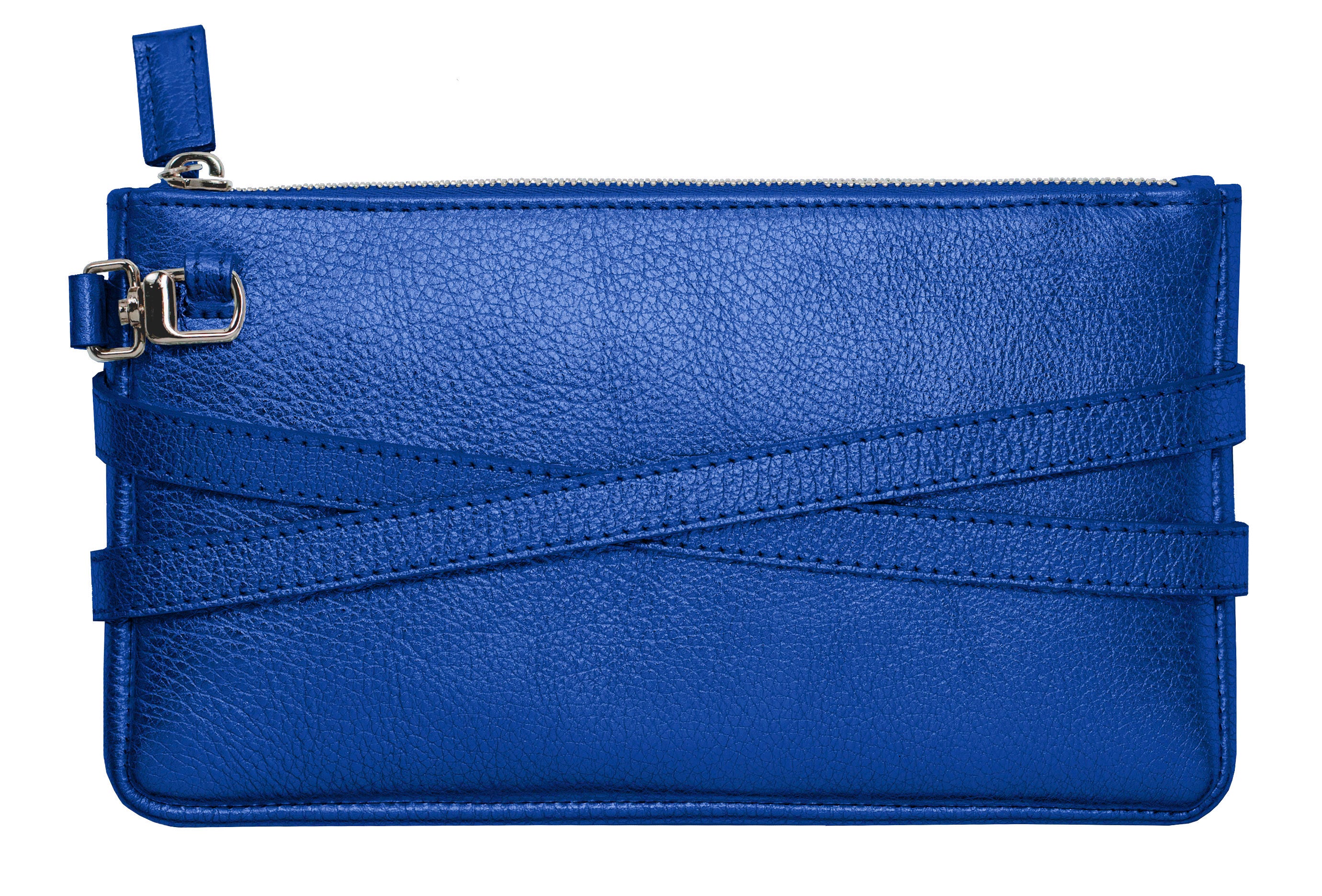 metallic blaue Minitasche, mini bag metallblau