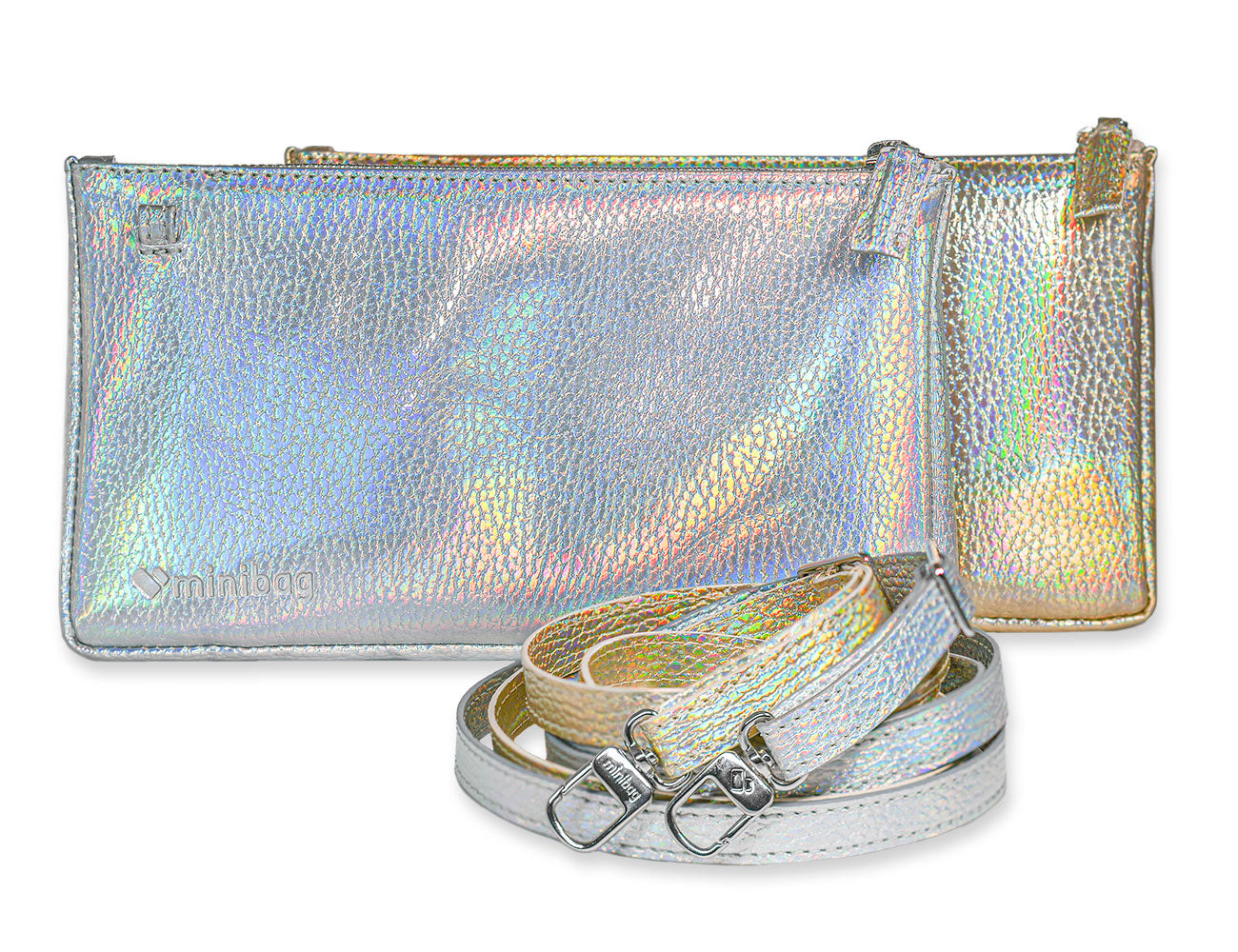 minibag disco metallic silber