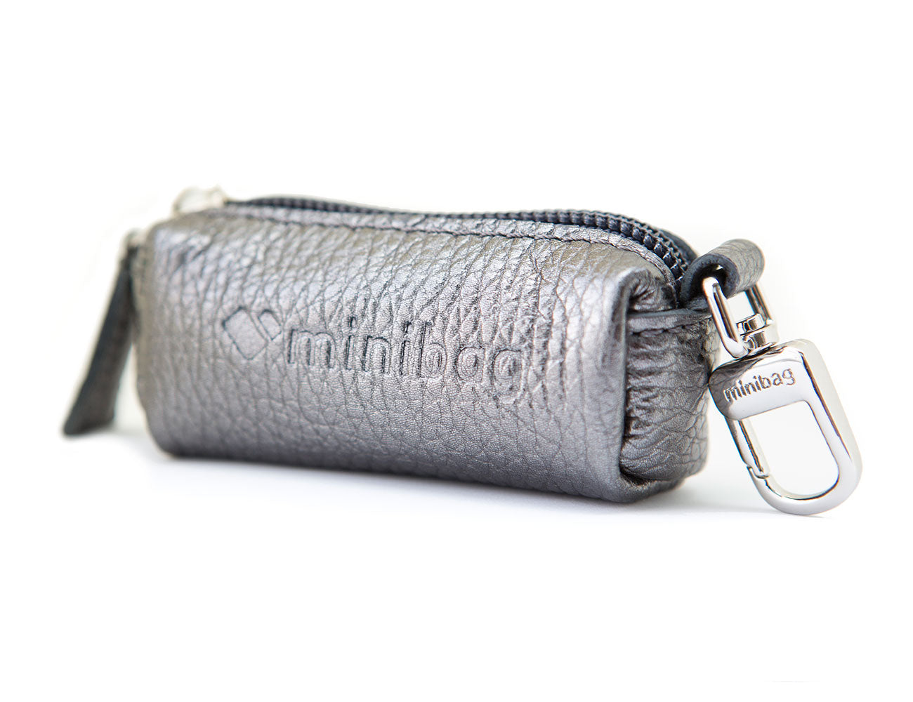 minibag pouch bag, Minitasche silver, pouch bag anthrazite, Münztasche silver, Minitasche silver