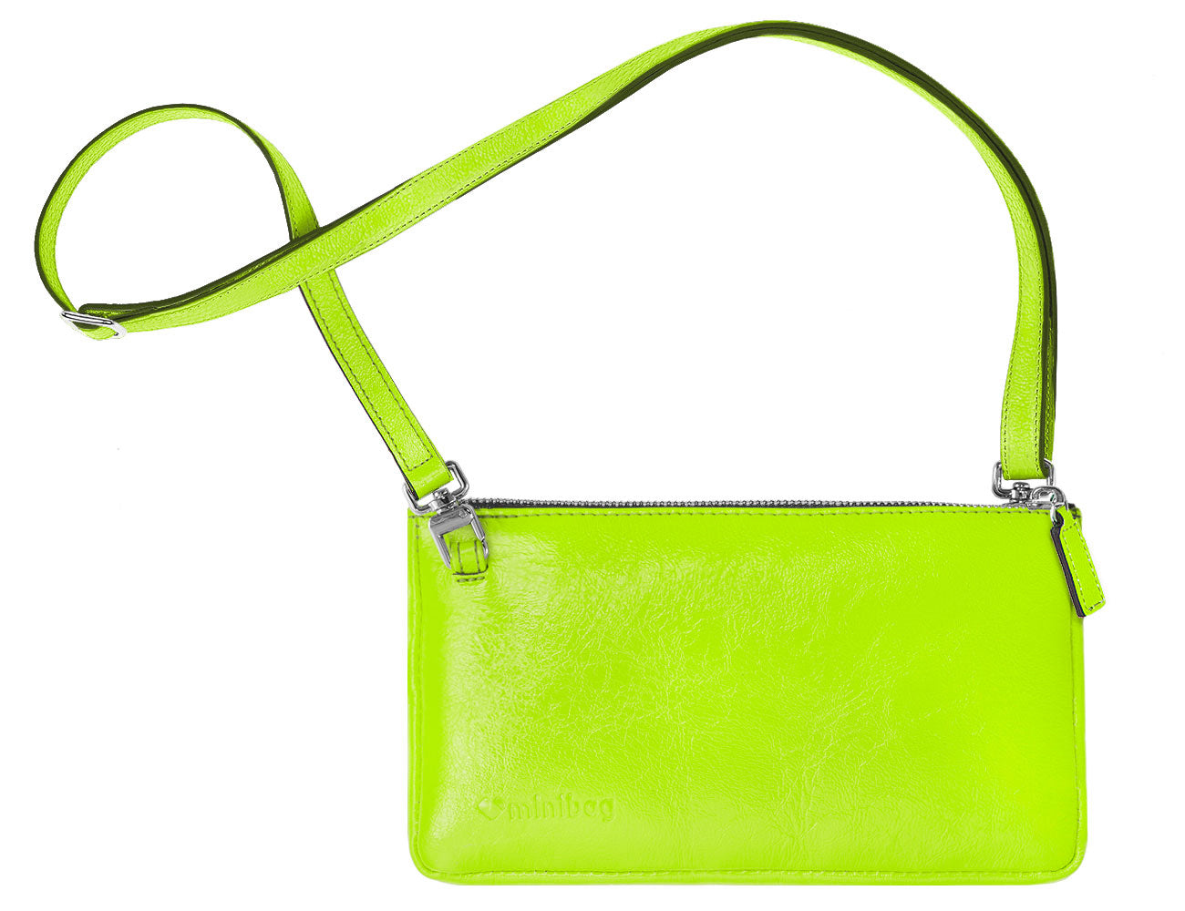 minibag neon yellow, Ledertasche neon gelb, Umhängetasche neon gelb, mini bag neon