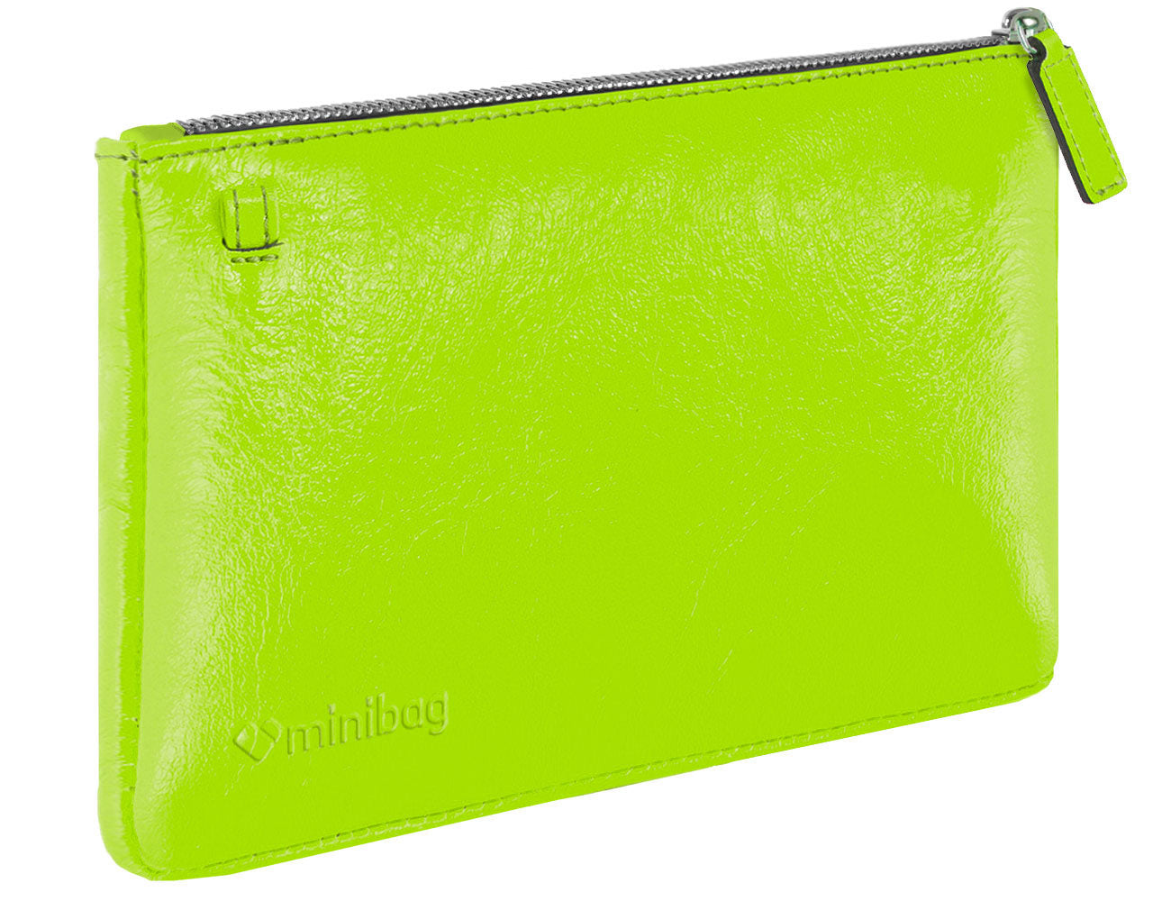 minibag neon yellow, Ledertasche neon gelb, Clutch neon gelb, Geldtasche zum Umhängen, minibag neon